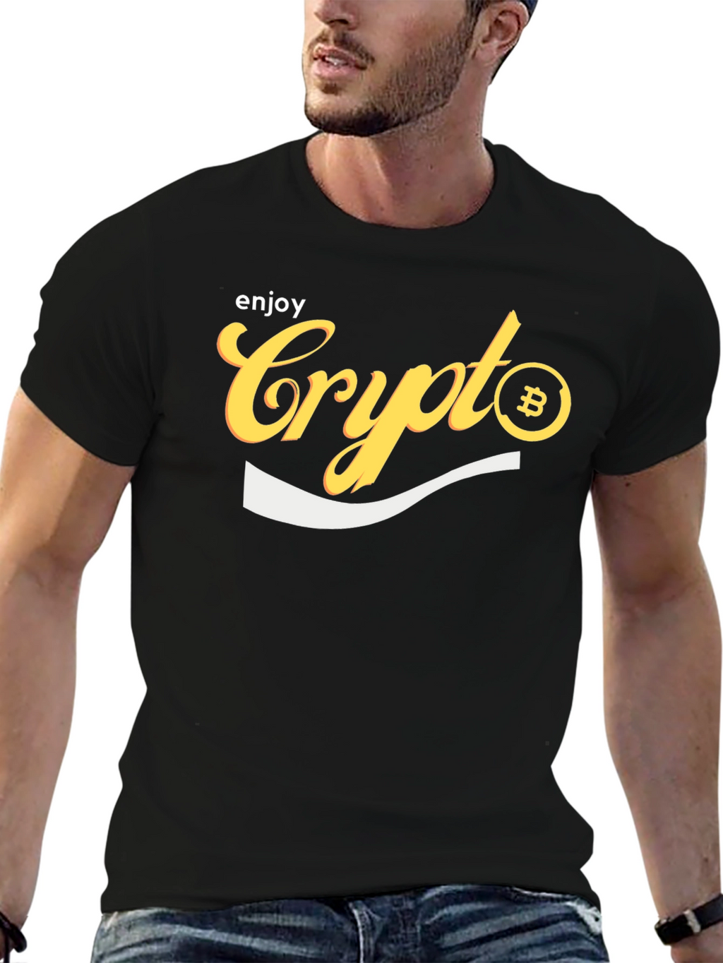 Enjoy Crypto Bitcoin Black T-Shirt