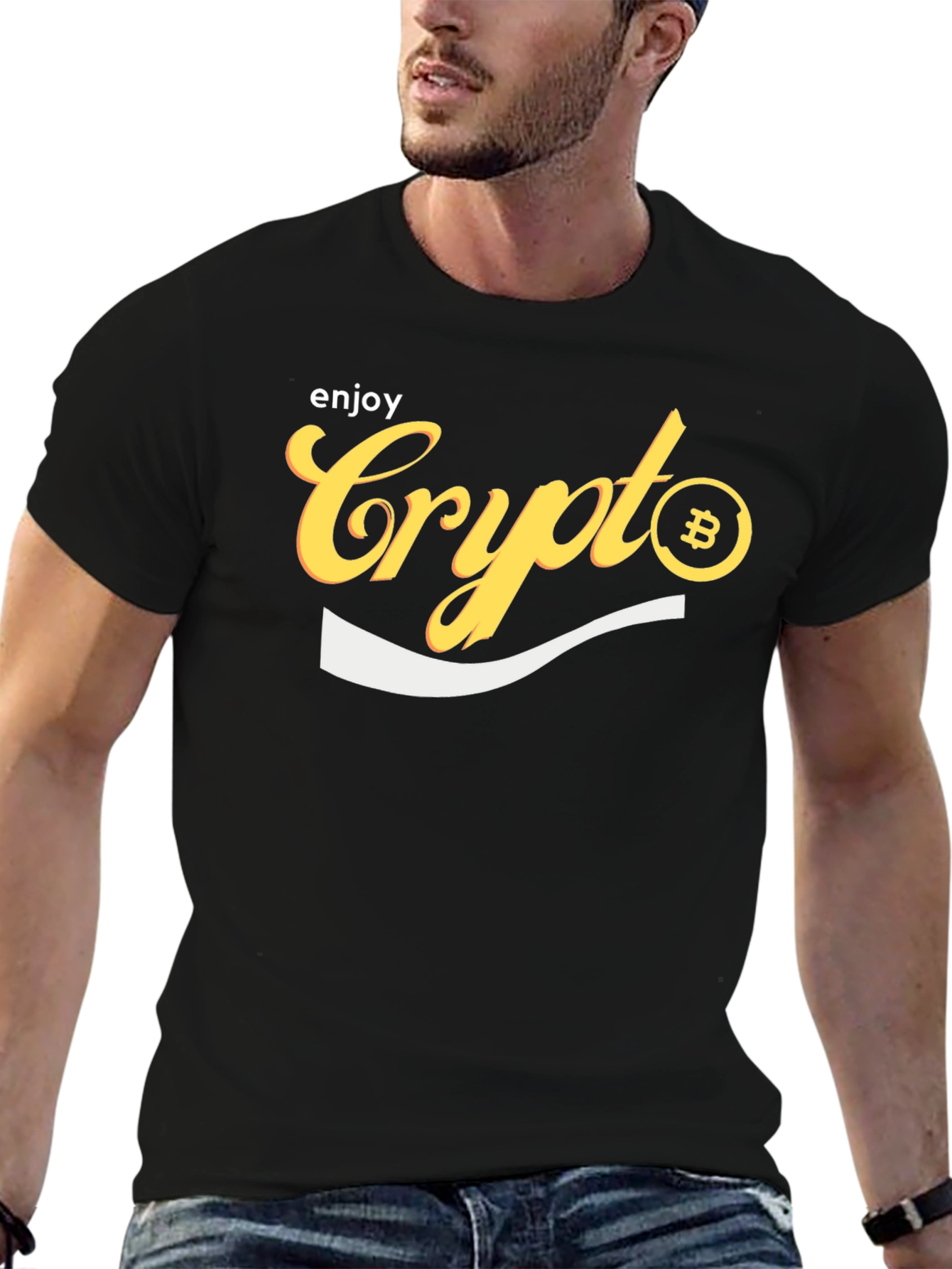 Enjoy Crypto Bitcoin Black T-Shirt