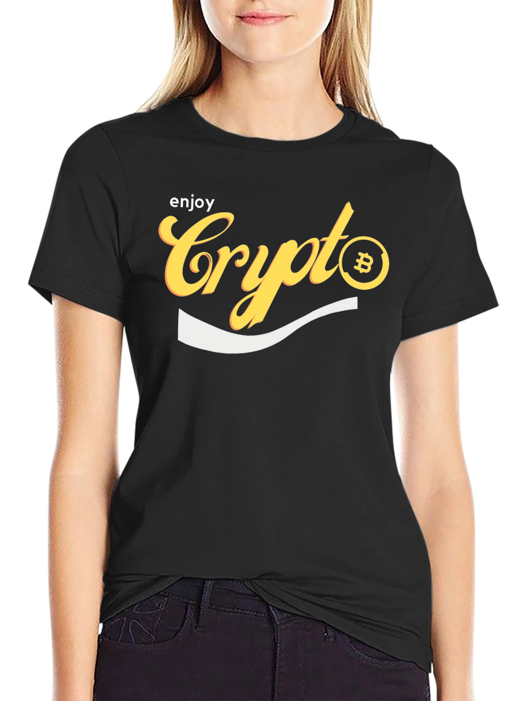 Enjoy Crypto Bitcoin Black T-Shirt