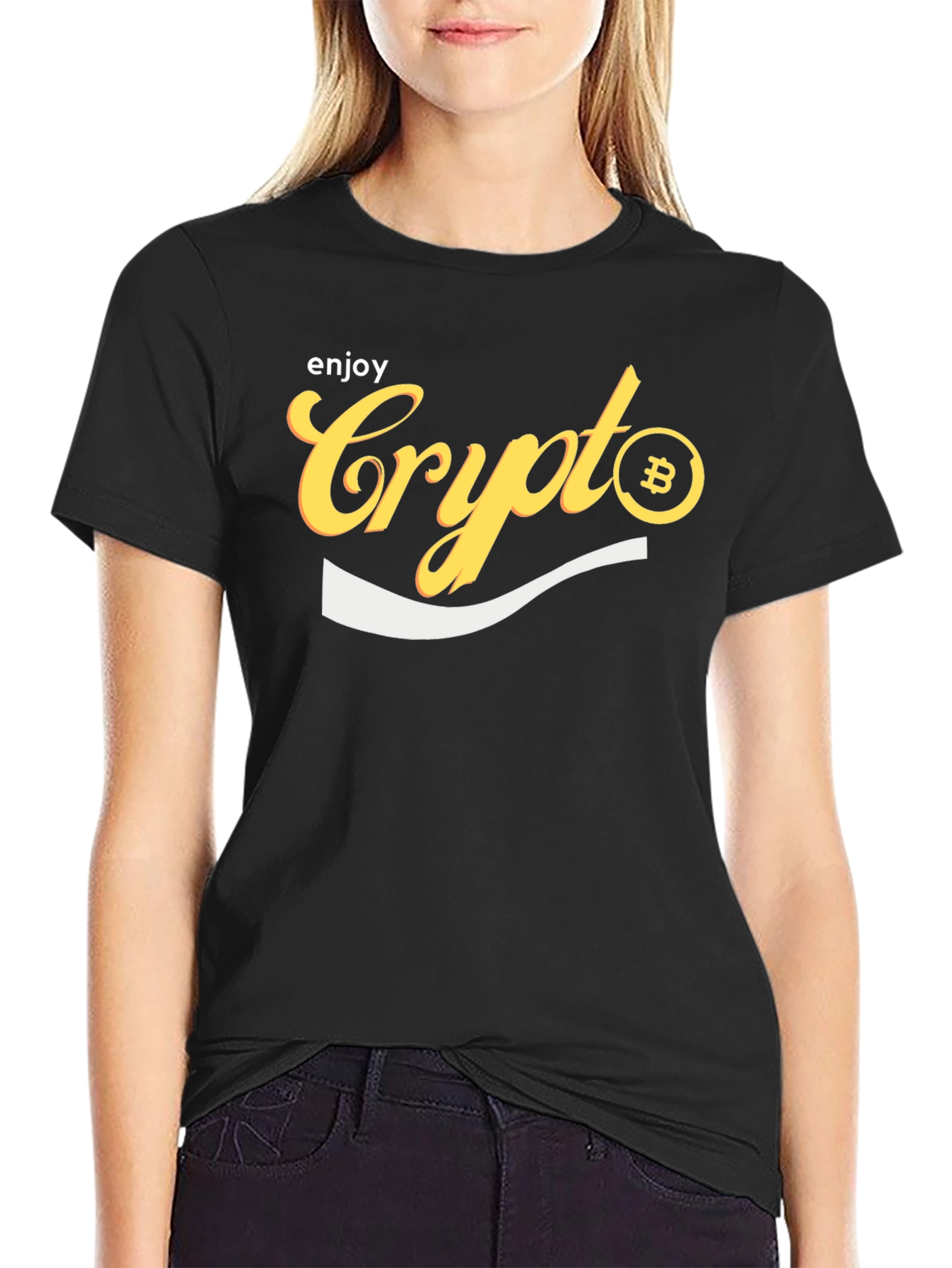 Enjoy Crypto Bitcoin Black T-Shirt