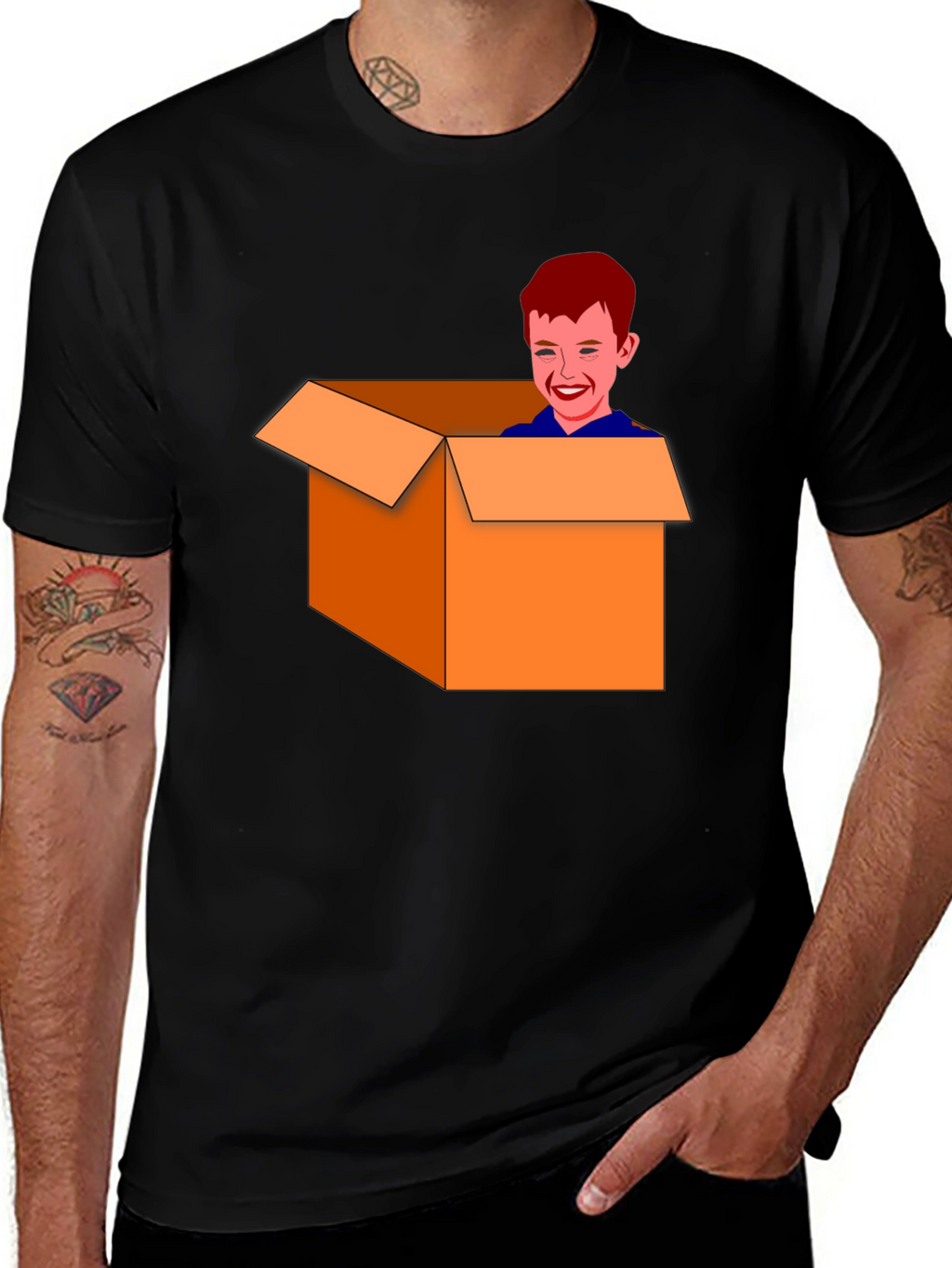 Boy in a Box Graphic Tee - Funny T-Shirt