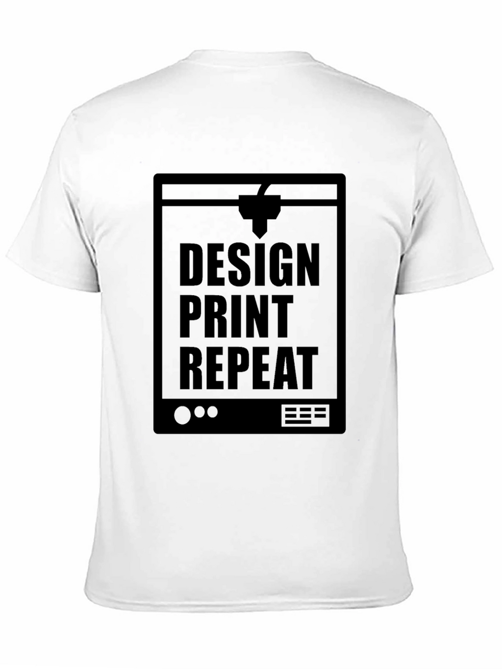 Design Print Repeat Black T-Shirt