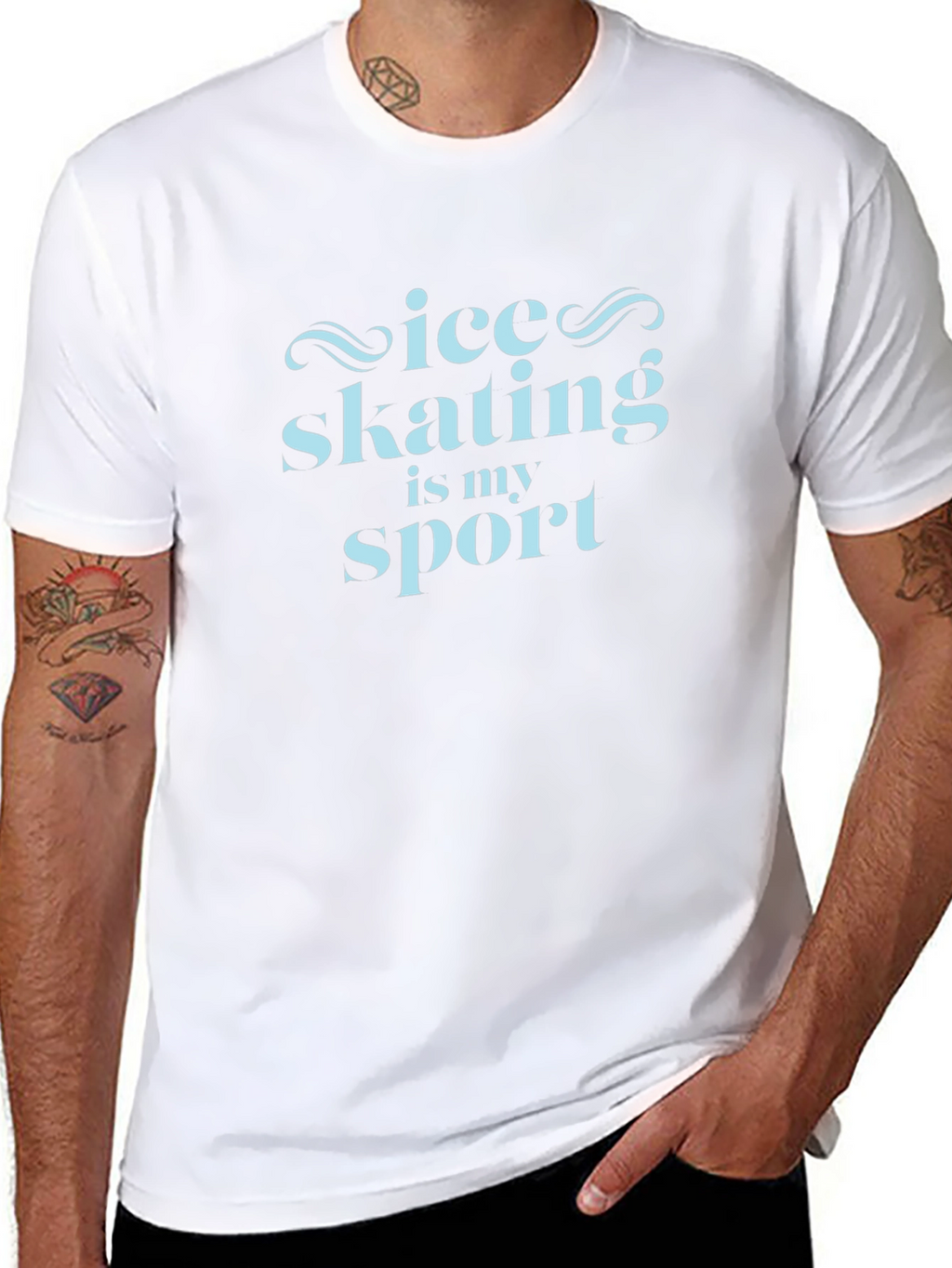 Ice Skating Is My Sport Black T-Shirt