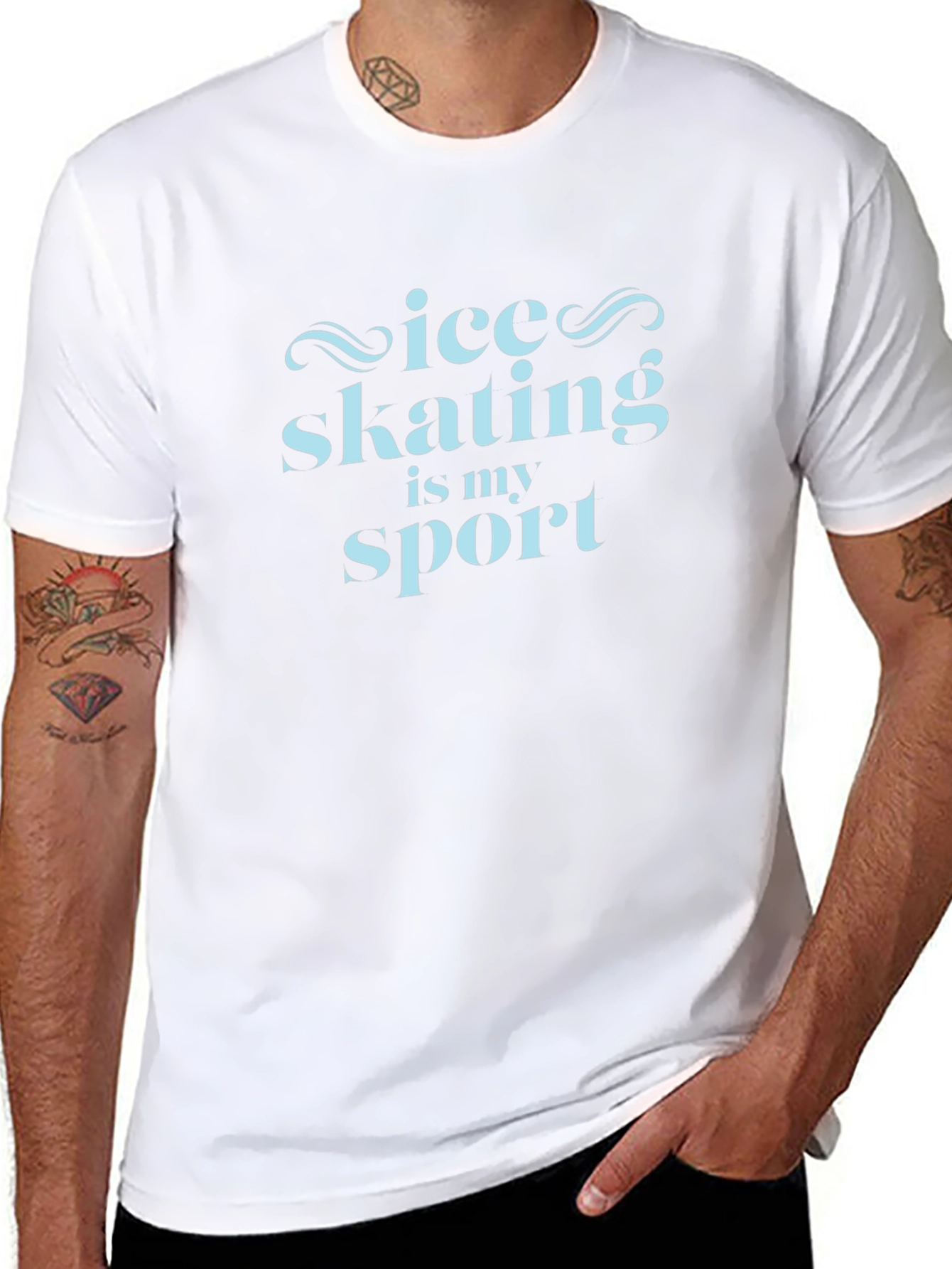 Ice Skating Is My Sport Black T-Shirt
