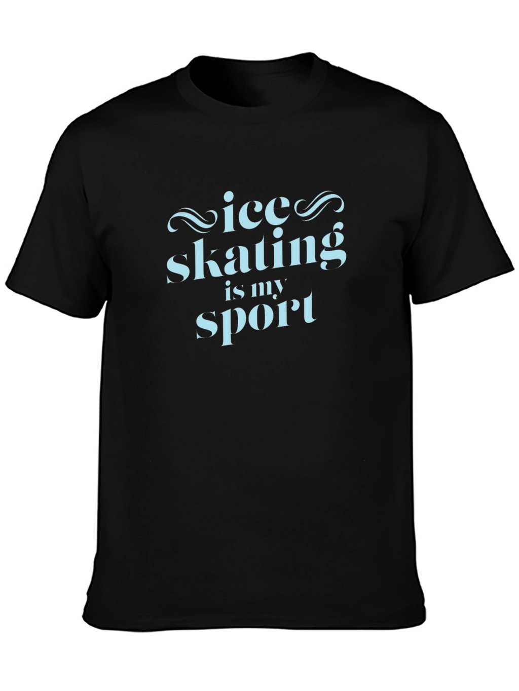 Ice Skating Is My Sport Black T-Shirt