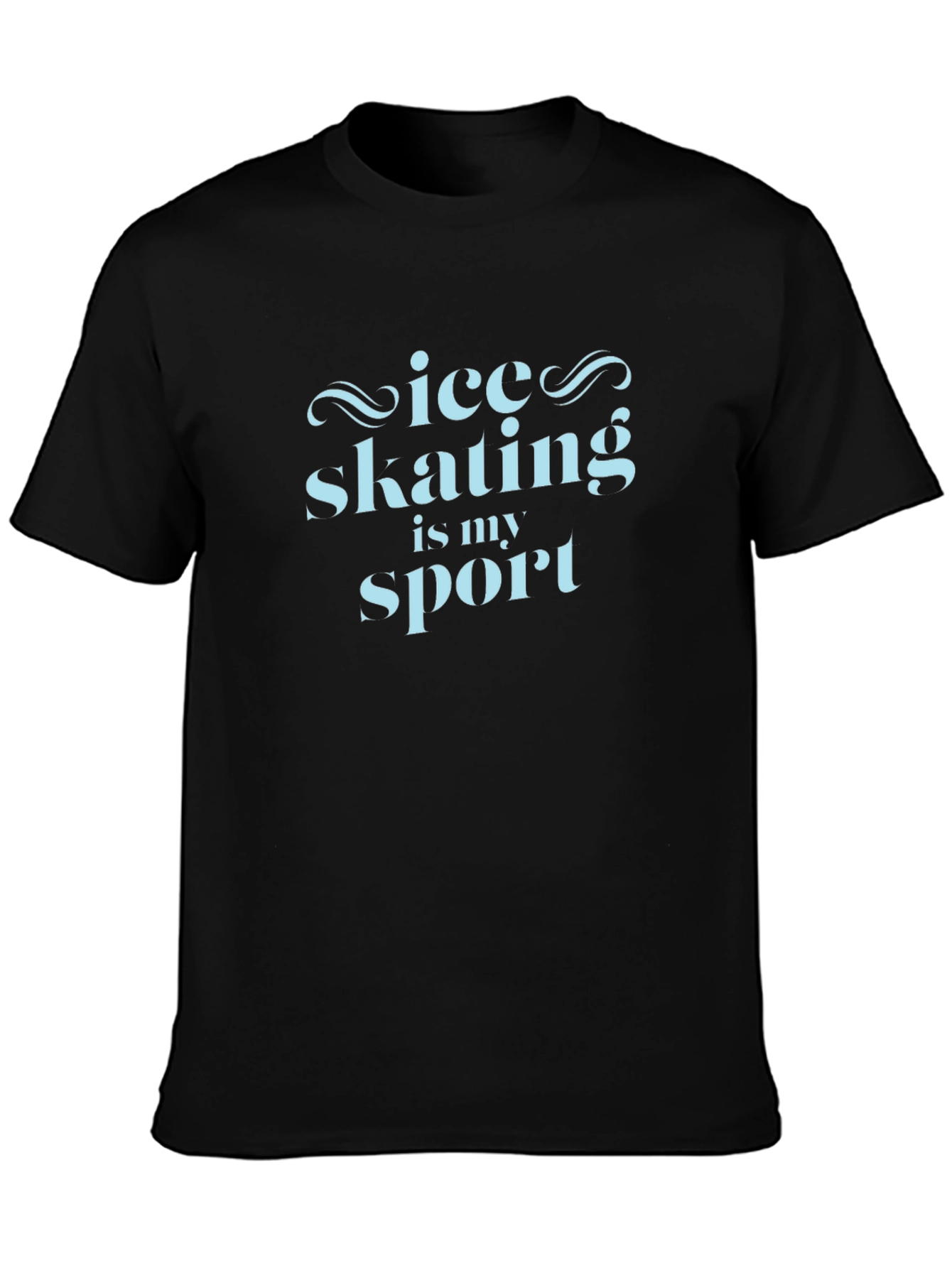 Ice Skating Is My Sport Black T-Shirt