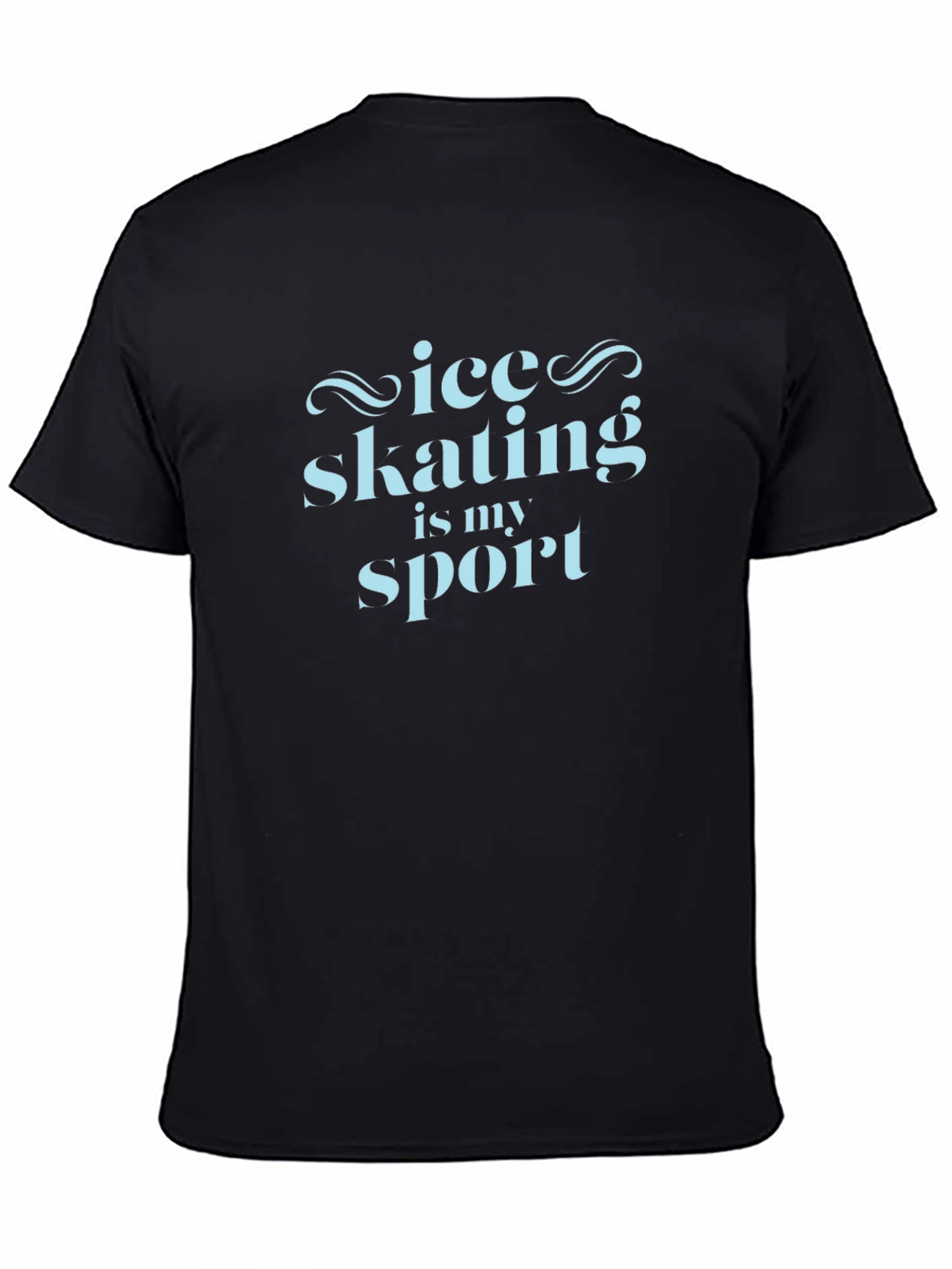 Ice Skating Is My Sport Black T-Shirt