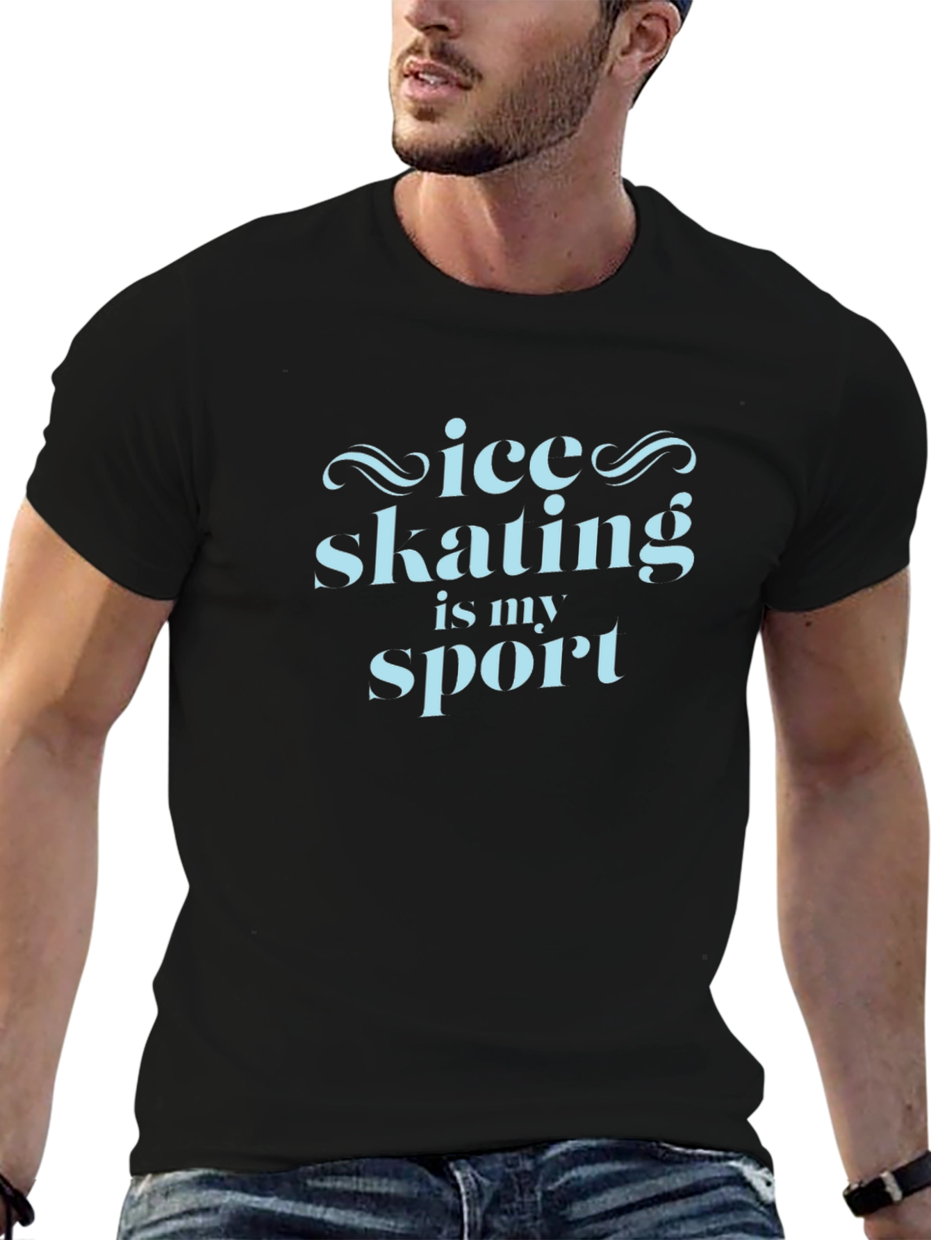 Ice Skating Is My Sport Black T-Shirt