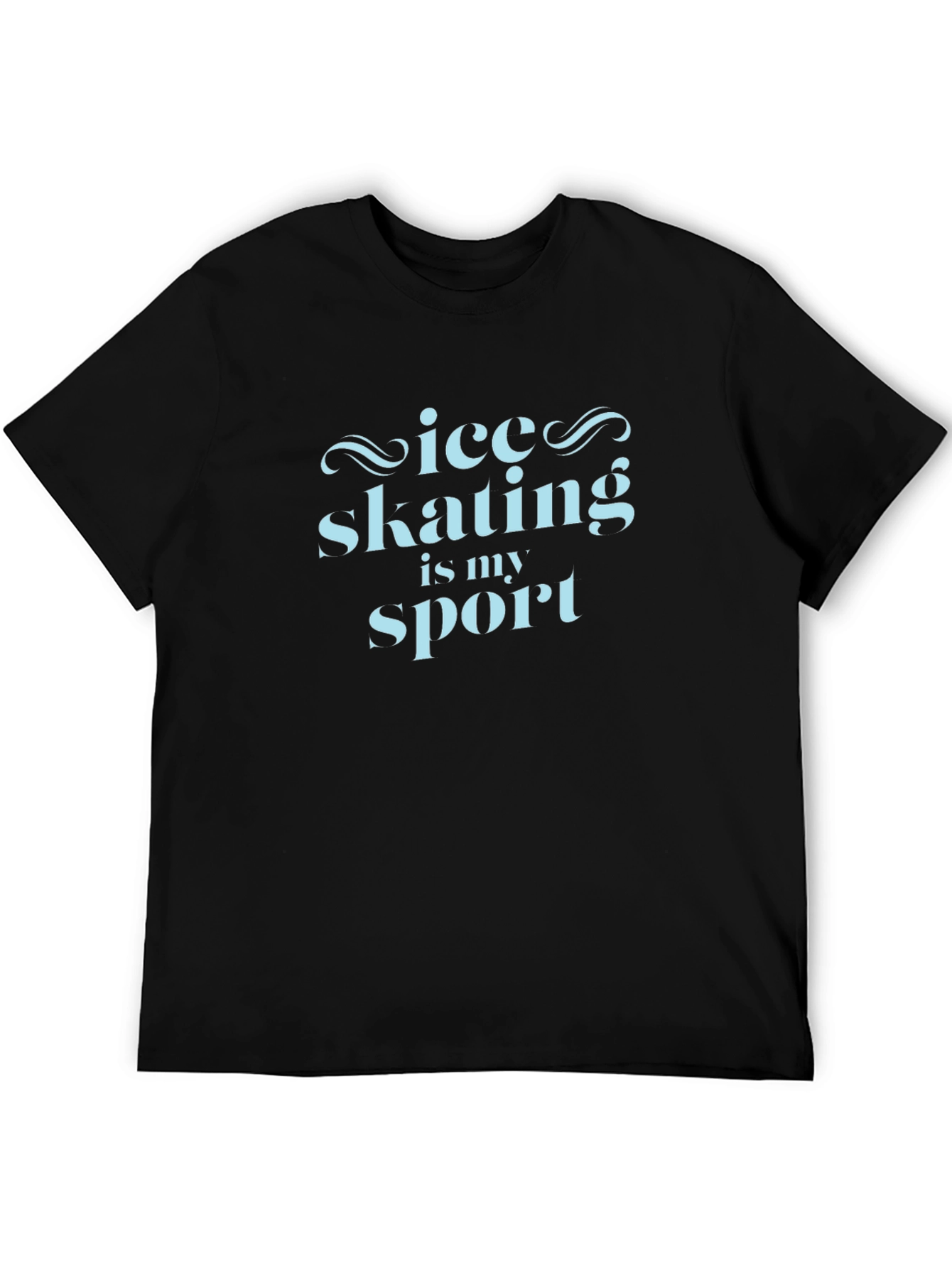 Ice Skating Is My Sport Black T-Shirt