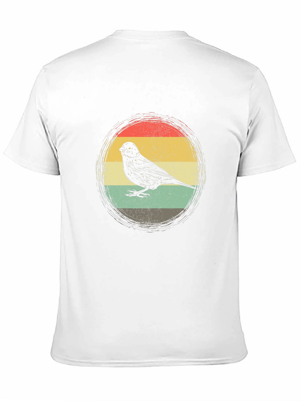 Retro Bird Graphic Tee - Stylish Mens Black T-Shirt