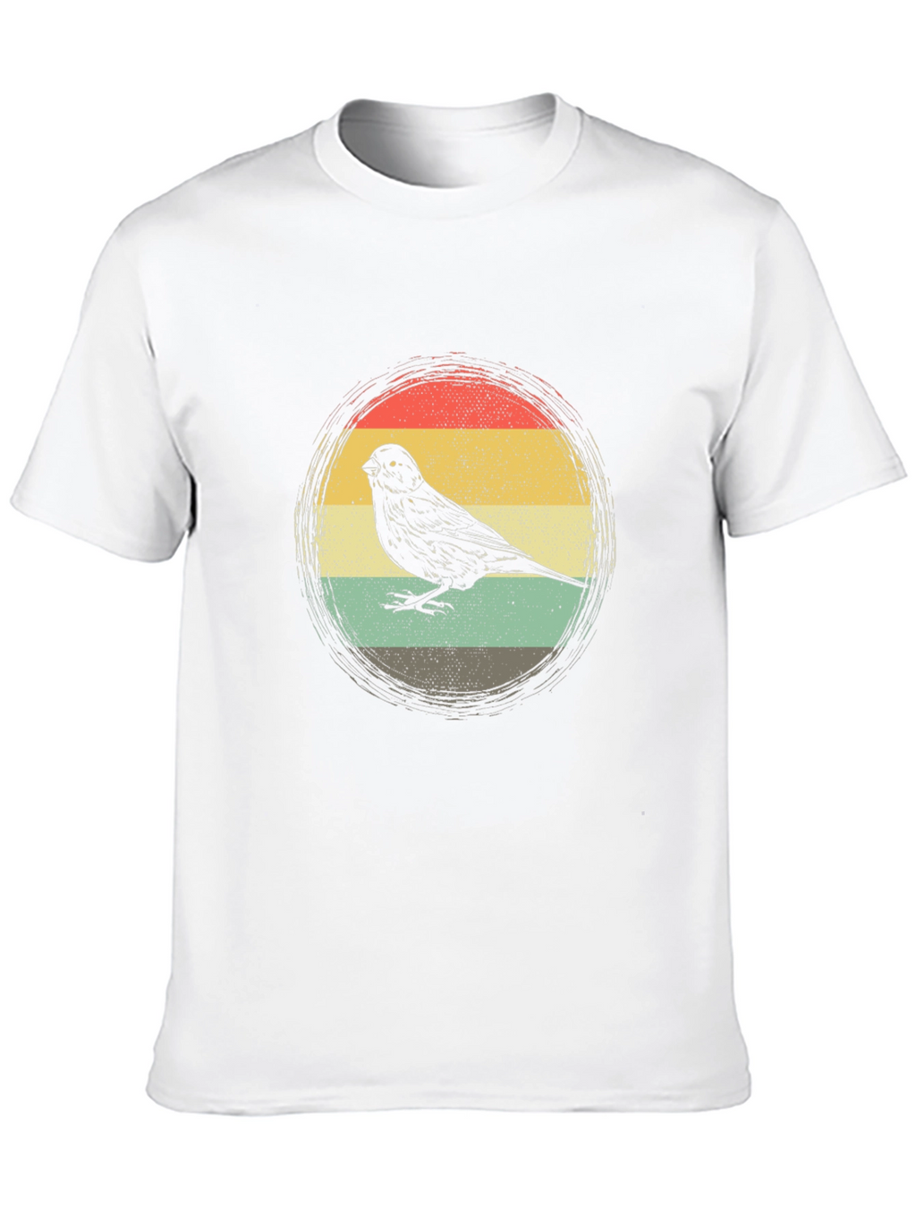 Retro Bird Graphic Tee - Stylish Mens Black T-Shirt