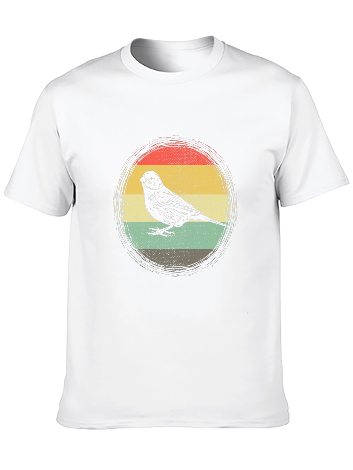 Retro Bird Graphic Tee - Stylish Mens Black T-Shirt