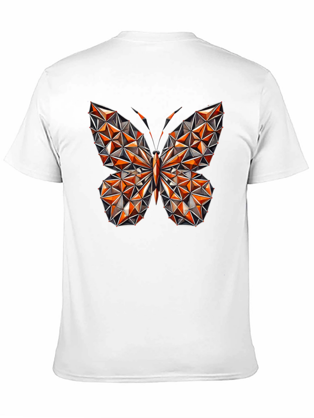 Geometric Butterfly Graphic Tee - Stylish Mens Black T-Shirt