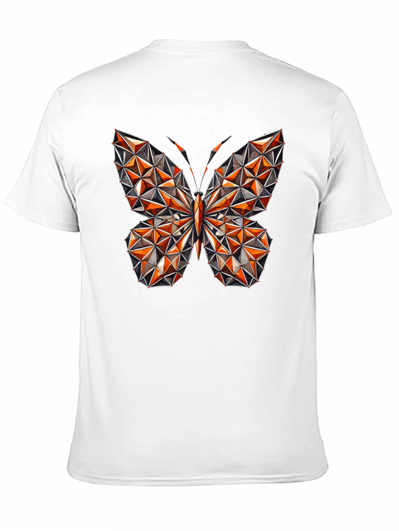 Geometric Butterfly Graphic Tee - Stylish Mens Black T-Shirt