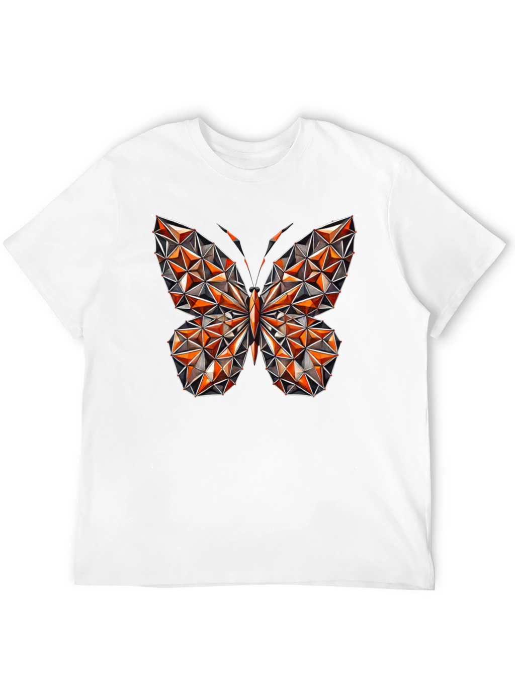 Geometric Butterfly Graphic Tee - Stylish Mens Black T-Shirt