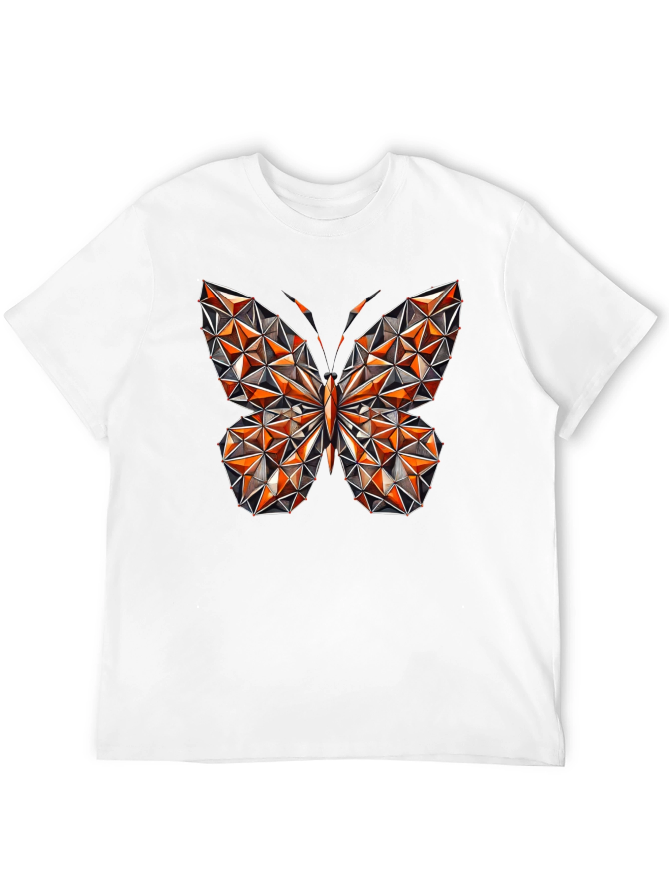 Geometric Butterfly Graphic Tee - Stylish Mens Black T-Shirt