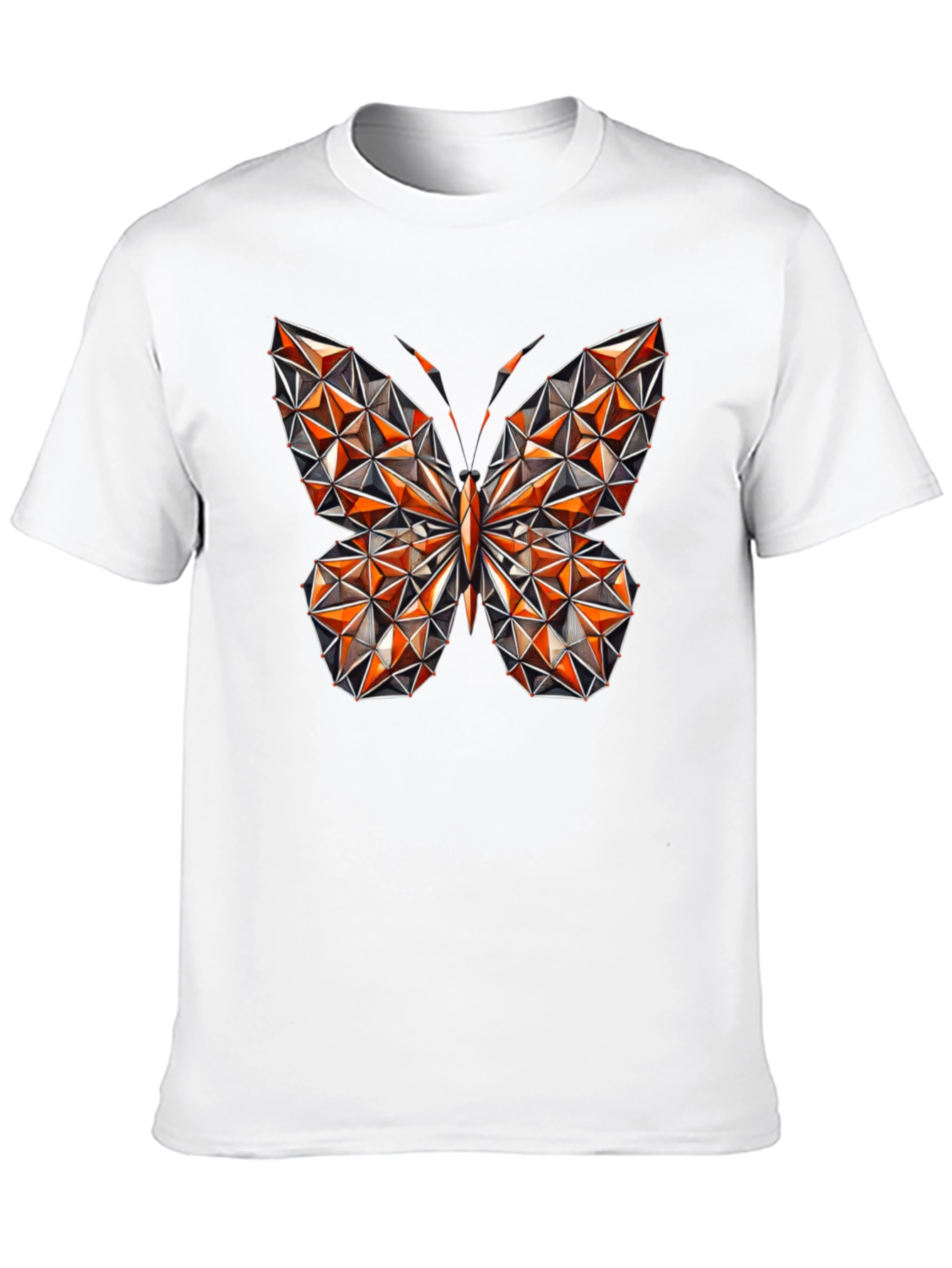 Geometric Butterfly Graphic Tee - Stylish Mens Black T-Shirt