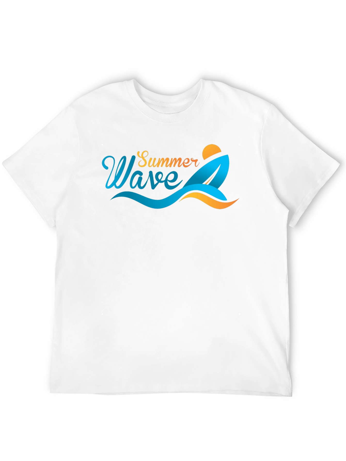 Summer Wave Graphic Tee - Black Cotton T-Shirt