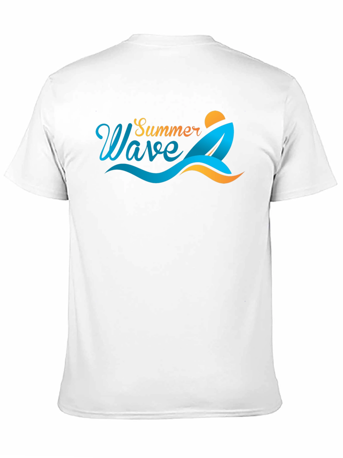 Summer Wave Graphic Tee - Black Cotton T-Shirt