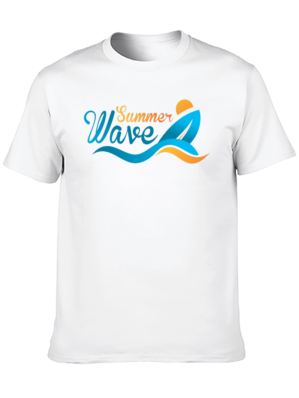 Summer Wave Graphic Tee - Black Cotton T-Shirt