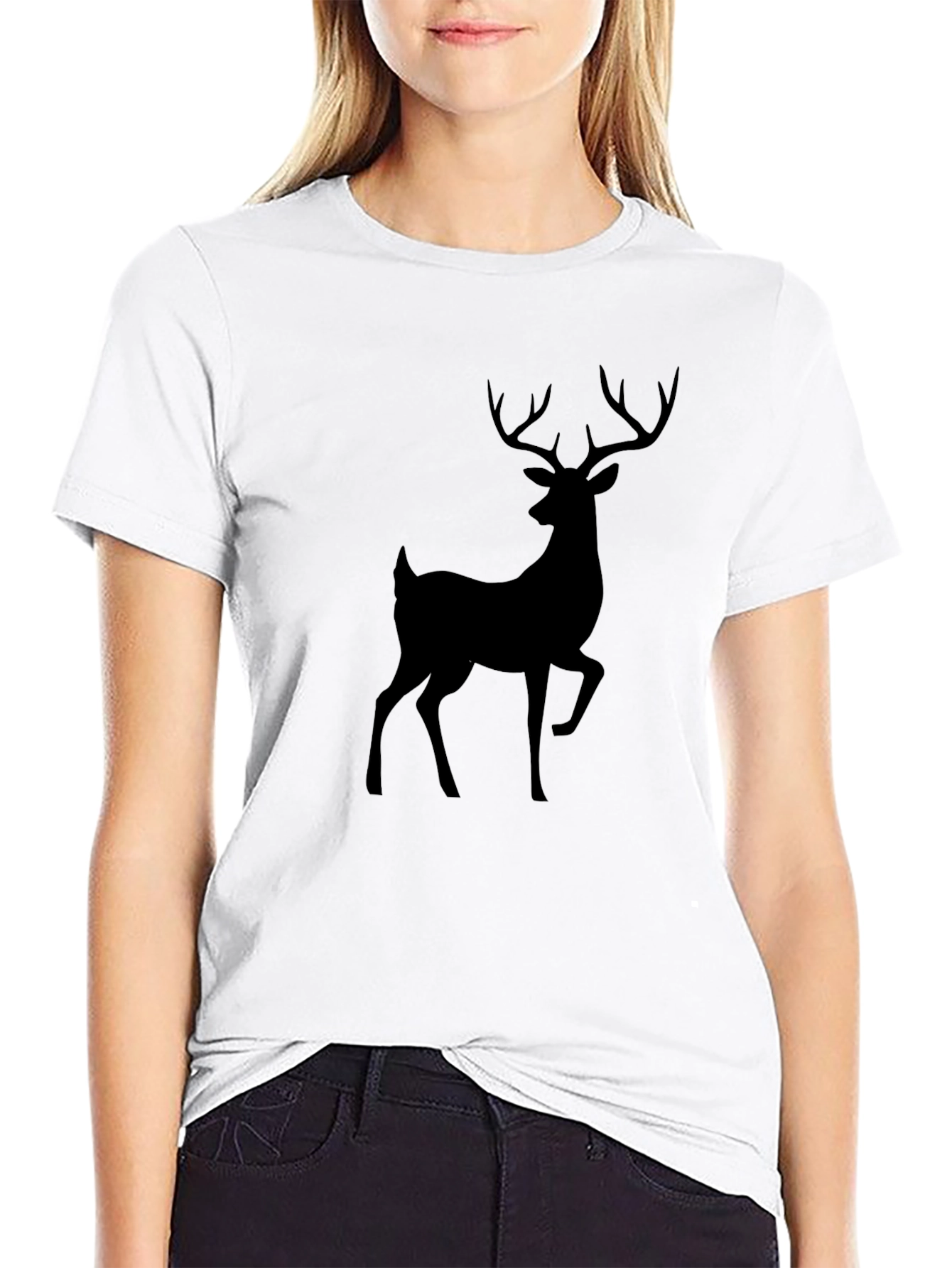 Black Deer Graphic Tee - Mens Casual Fit