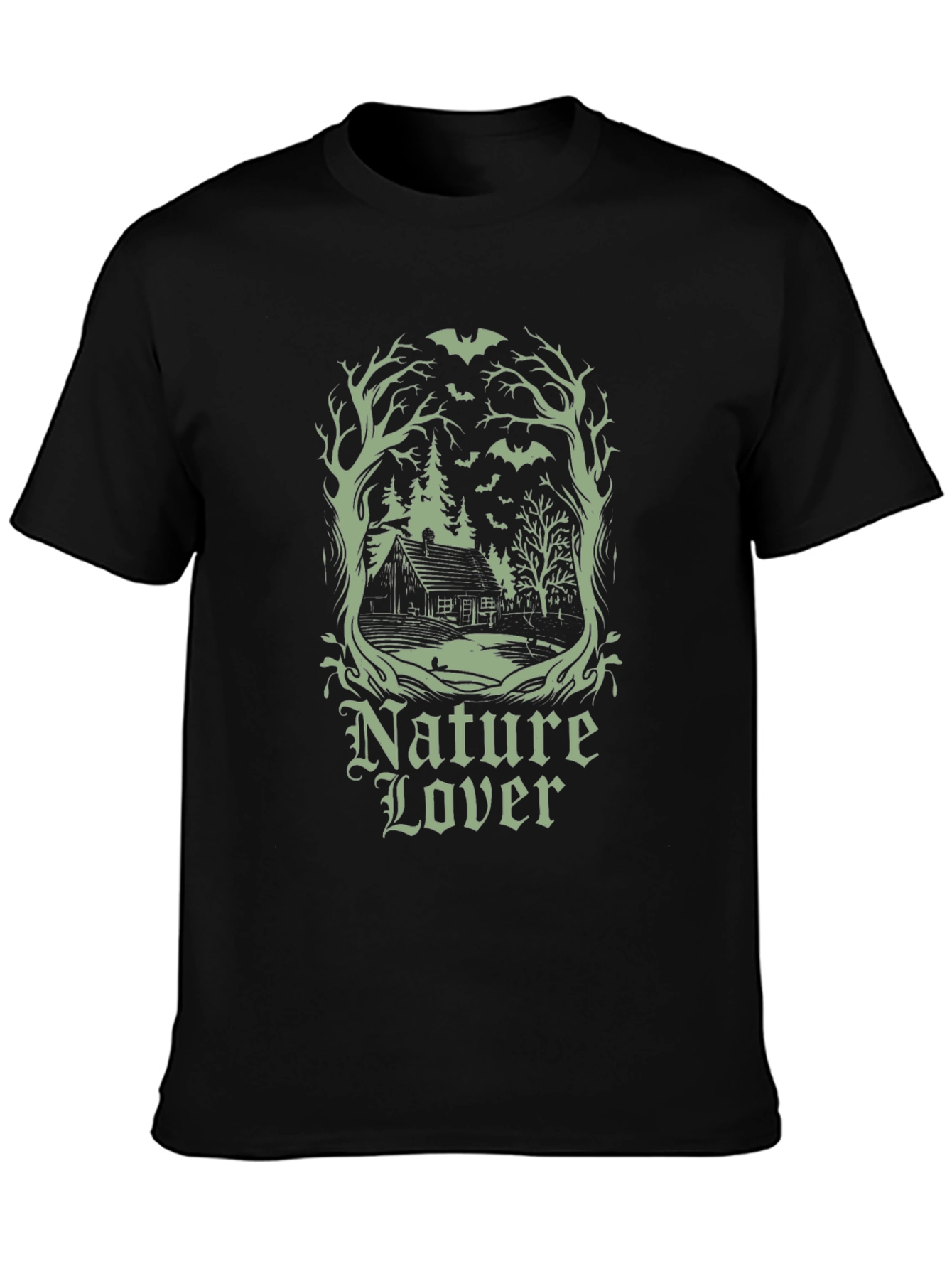 Nature Lover Graphic T-Shirt - Black