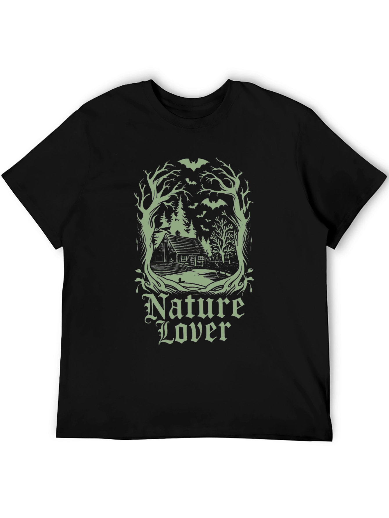 Nature Lover Graphic T-Shirt - Black