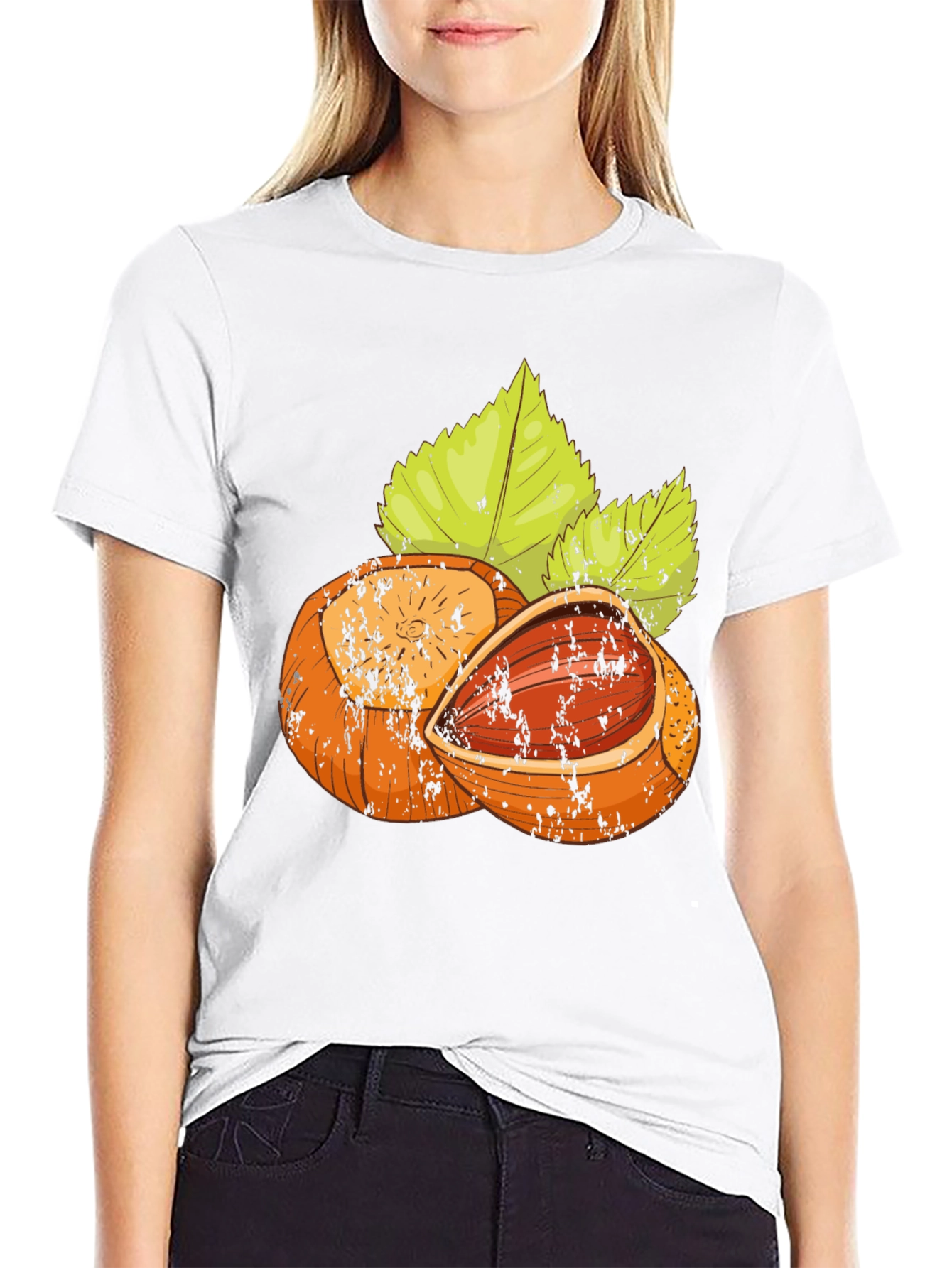 Hazelnut Graphic Tee - Black Cotton Blend
