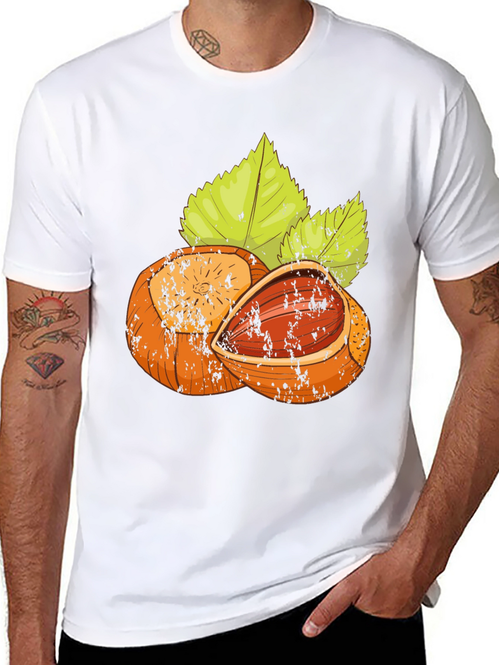 Hazelnut Graphic Tee - Black Cotton Blend