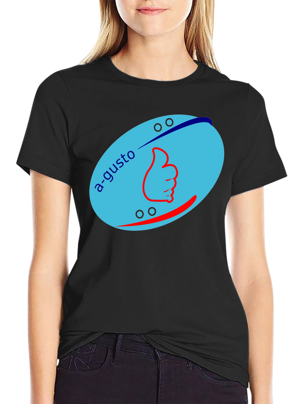 A-Gusto Graphic Tee - Thumbs Up Design