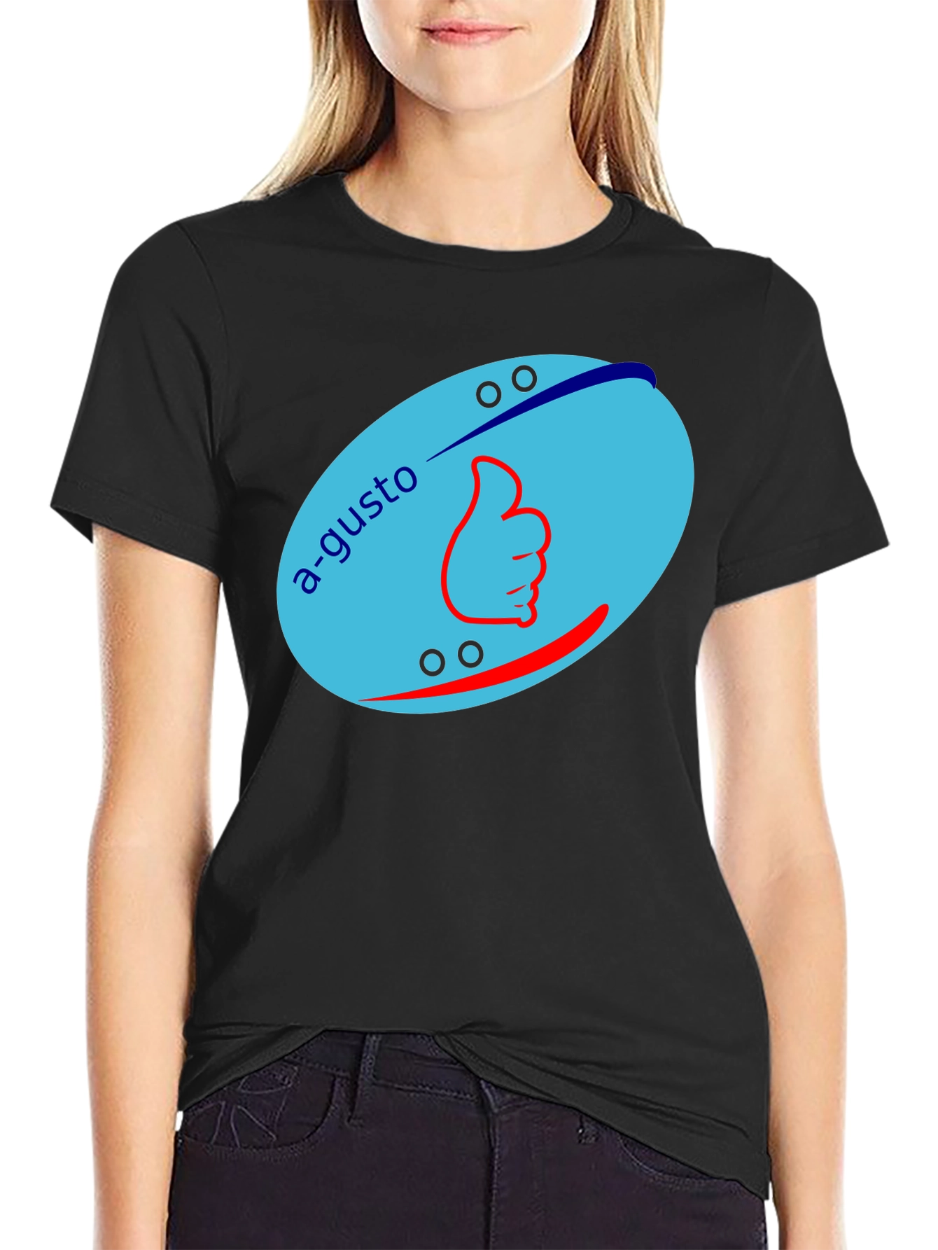 A-Gusto Graphic Tee - Thumbs Up Design