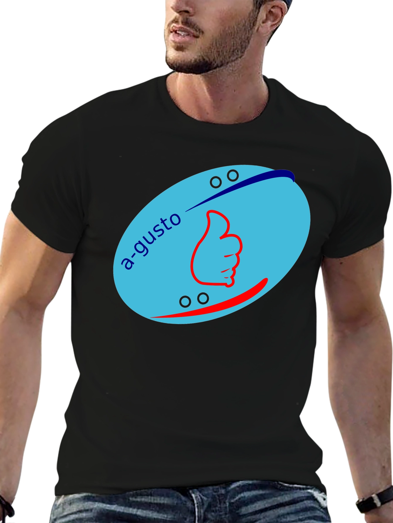 A-Gusto Graphic Tee - Thumbs Up Design