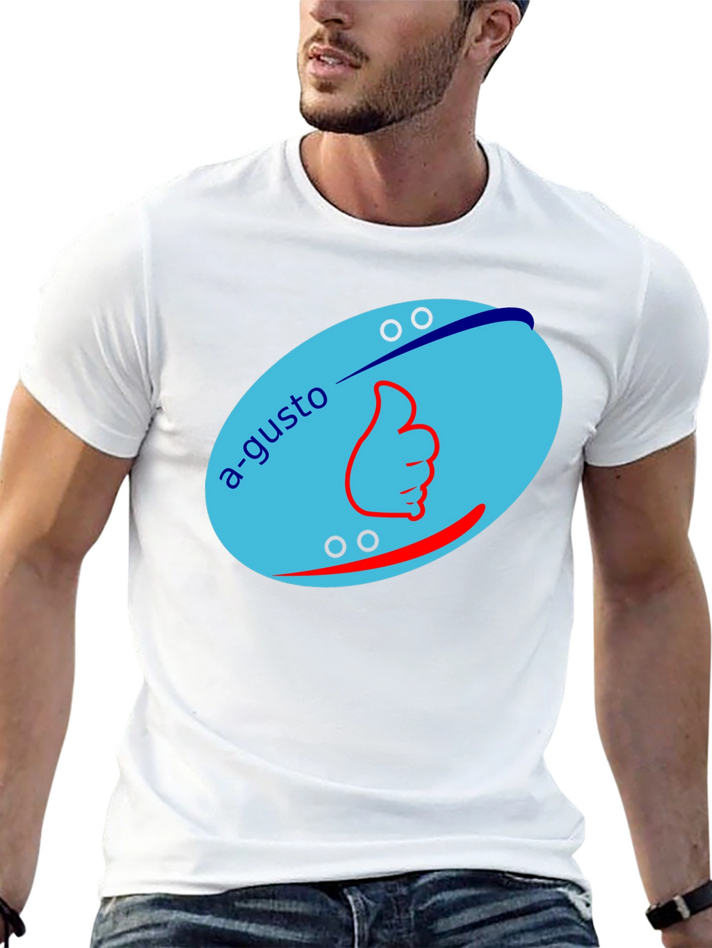 A-Gusto Graphic Tee - Thumbs Up Design