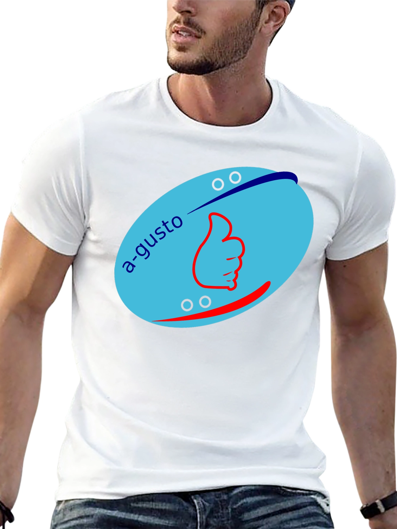 A-Gusto Graphic Tee - Thumbs Up Design