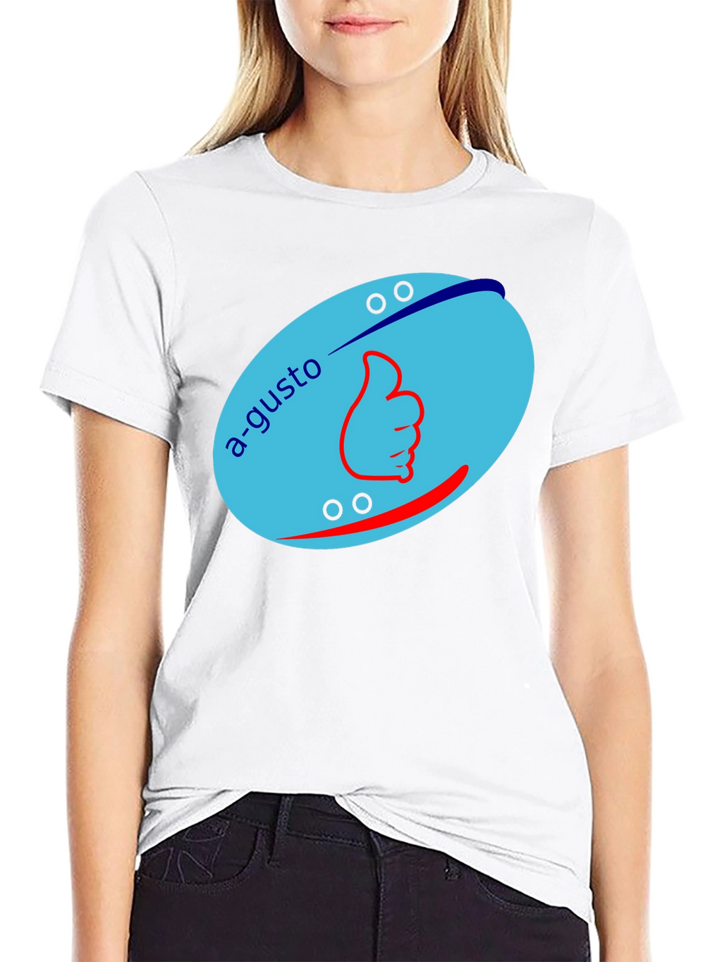A-Gusto Graphic Tee - Thumbs Up Design