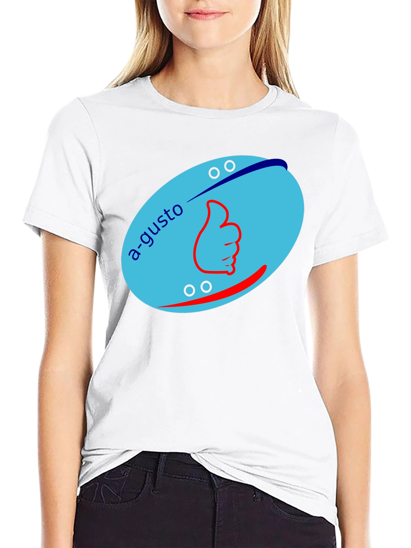 A-Gusto Graphic Tee - Thumbs Up Design