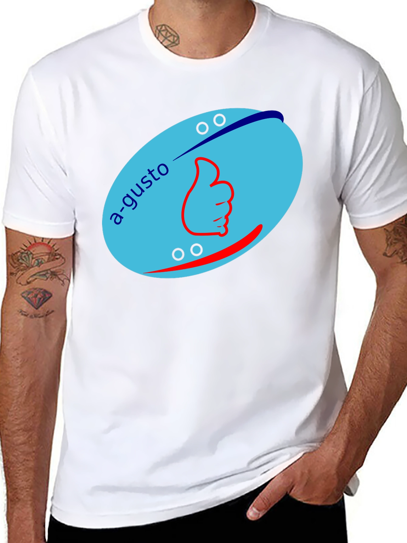 A-Gusto Graphic Tee - Thumbs Up Design