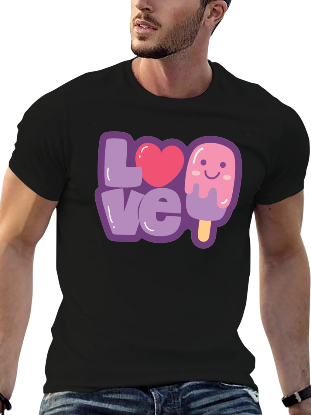 Love Ice Cream Graphic Tee - Cute & Fun