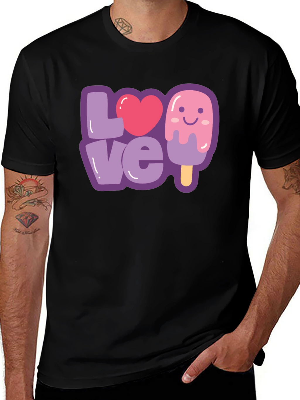 Love Ice Cream Graphic Tee - Cute & Fun