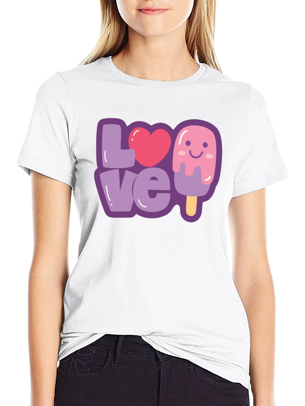 Love Ice Cream Graphic Tee - Cute & Fun