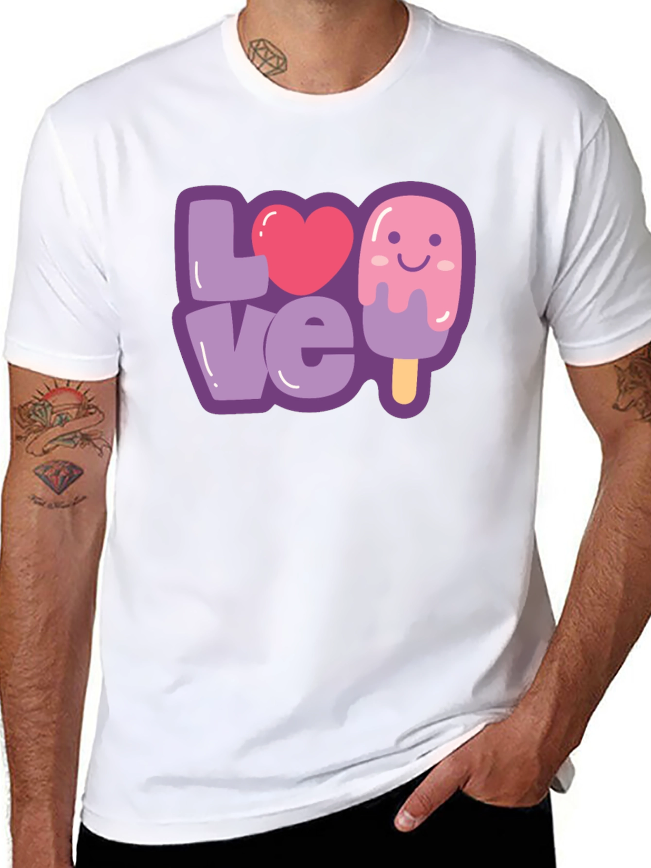 Love Ice Cream Graphic Tee - Cute & Fun