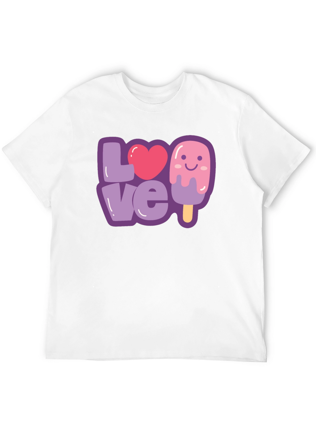 Love Ice Cream Graphic Tee - Cute & Fun