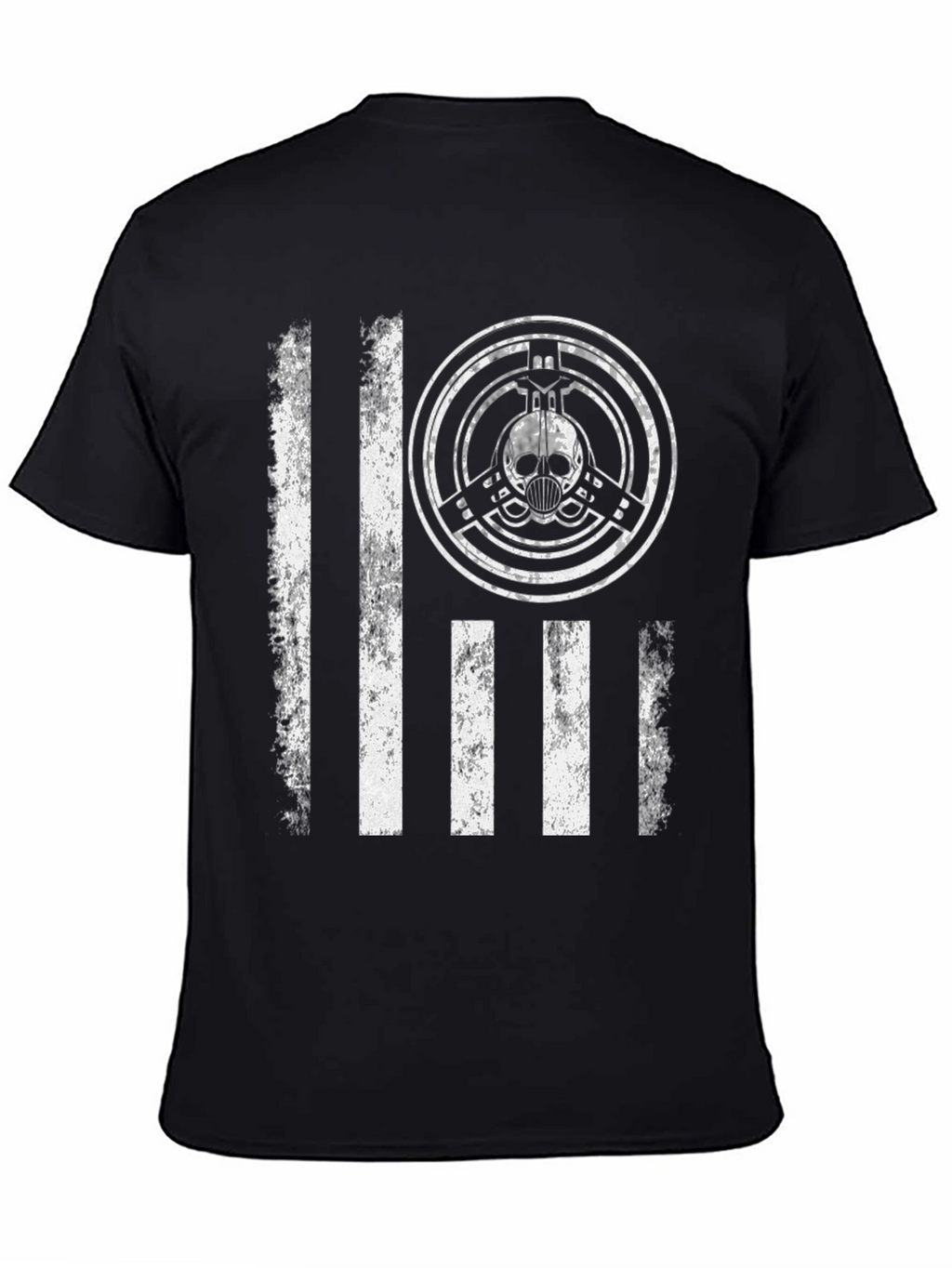 Distressed Skull Graphic Tee - Mens Black T-Shirt
