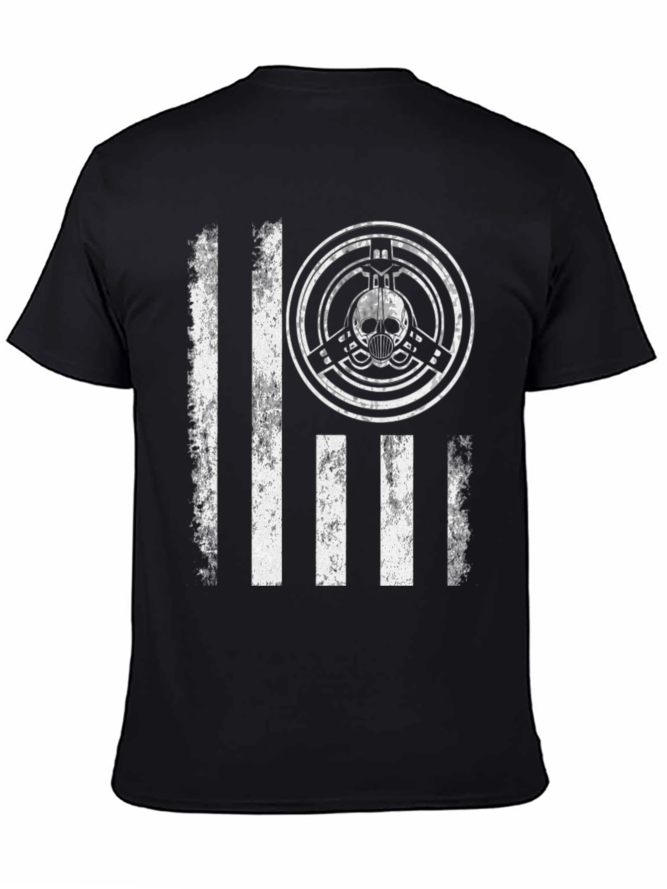 Distressed Skull Graphic Tee - Mens Black T-Shirt