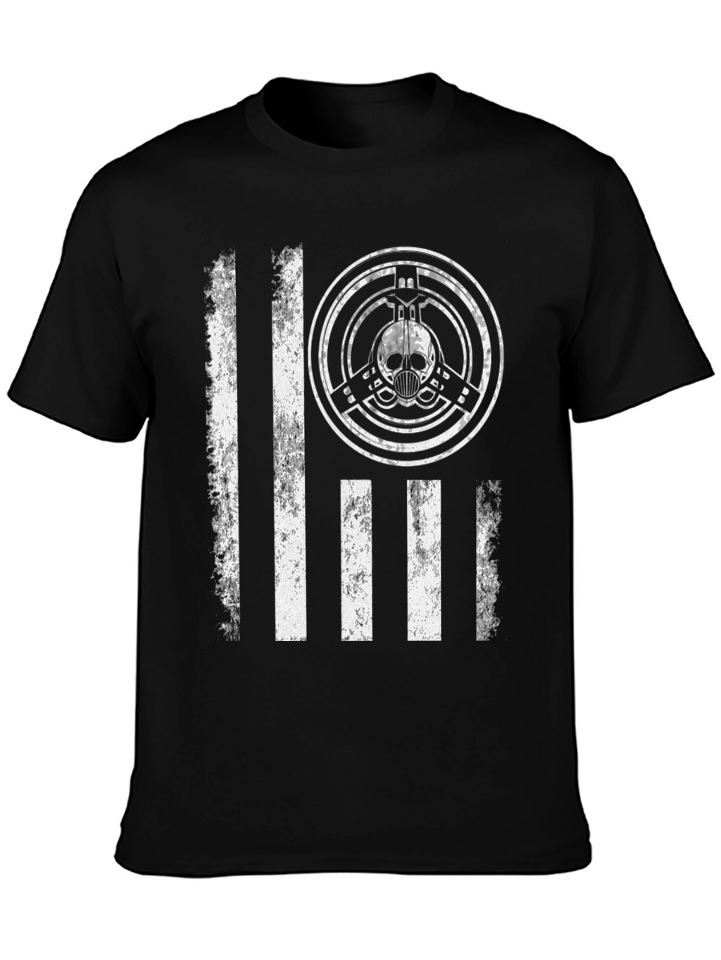 Distressed Skull Graphic Tee - Mens Black T-Shirt