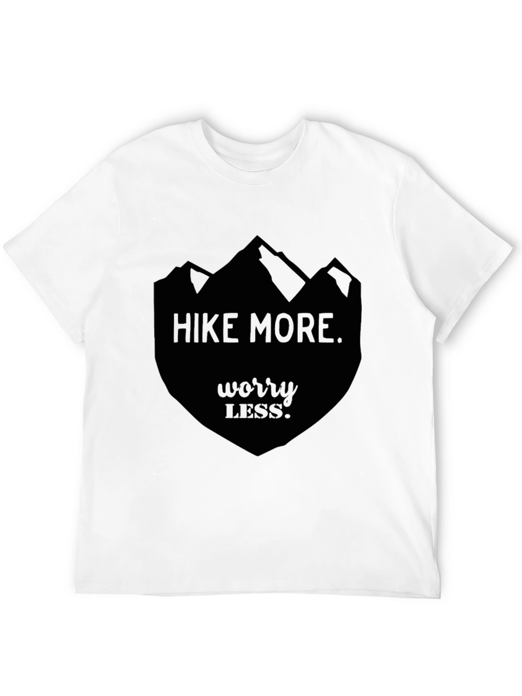 Hike More Worry Less Black Graphic Tee