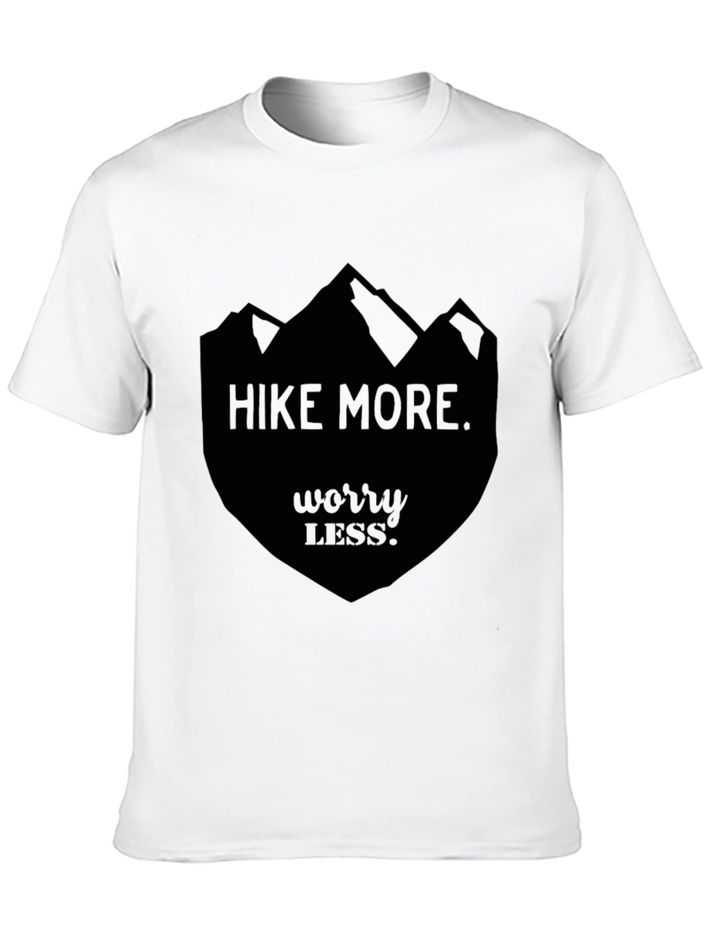 Hike More Worry Less Black Graphic Tee