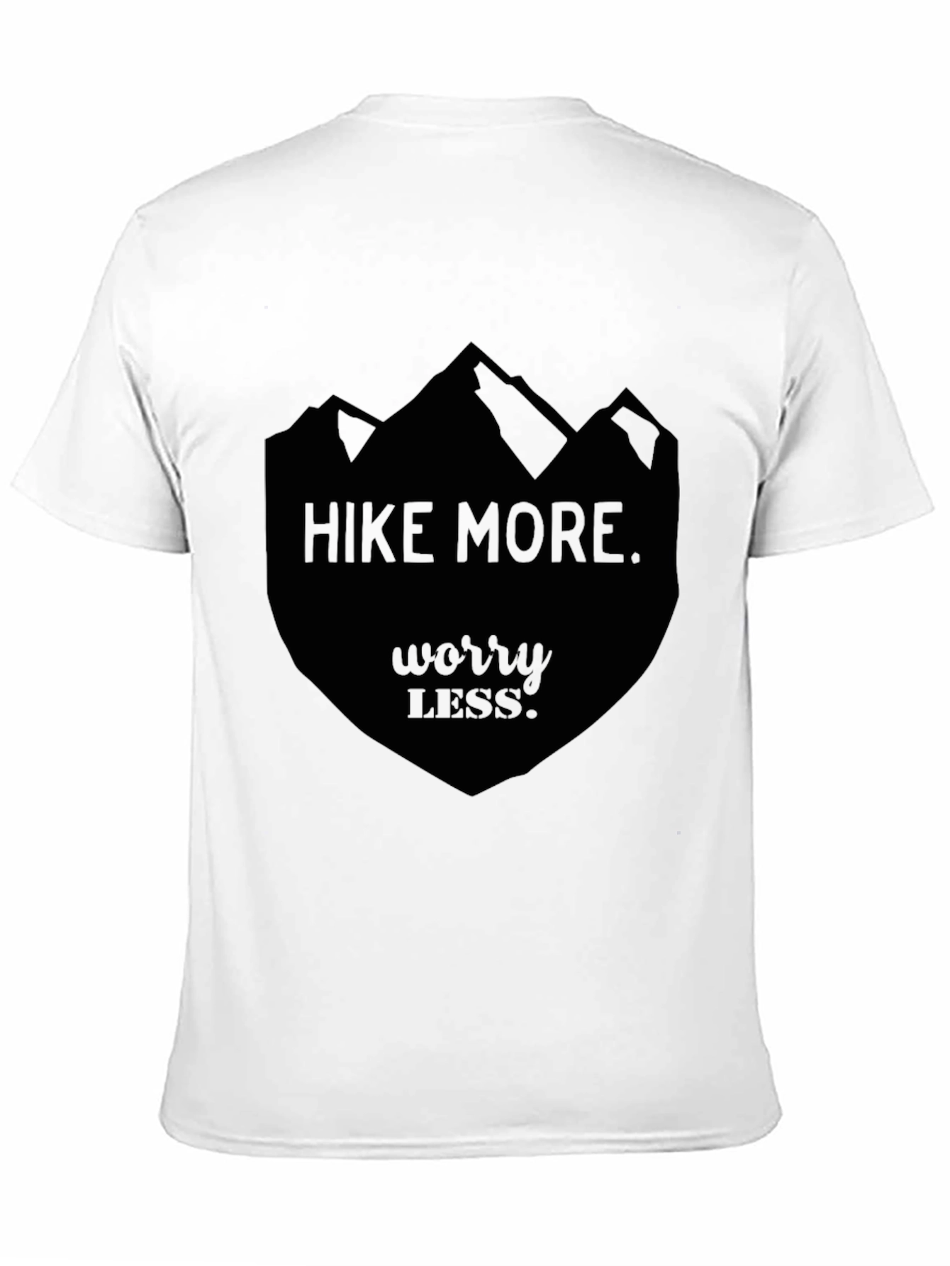 Hike More Worry Less Black Graphic Tee