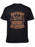 Truck Driver Black T-Shirt: Patient Independent Determined