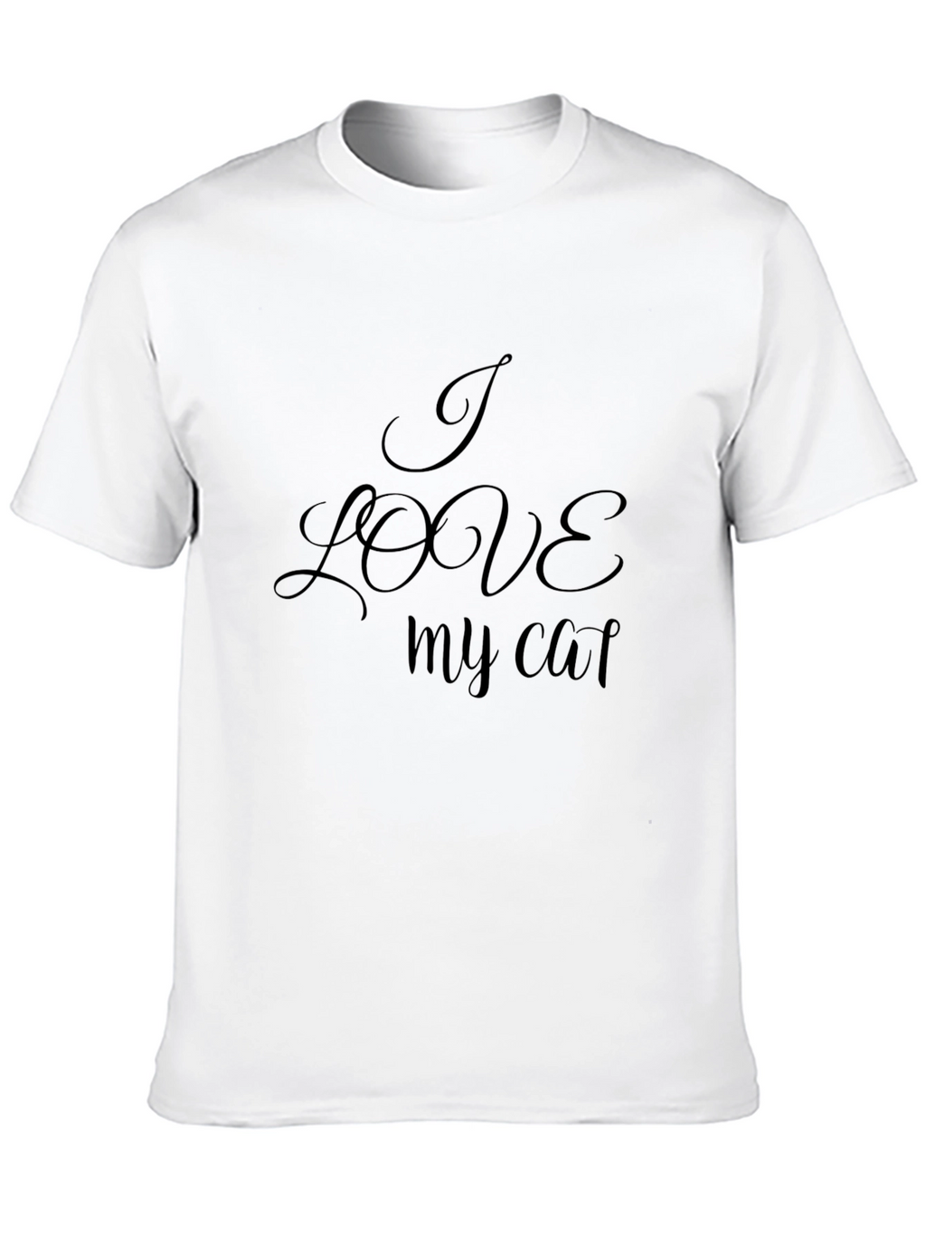 I Love My Cat T-Shirt - Stylish Black Tee